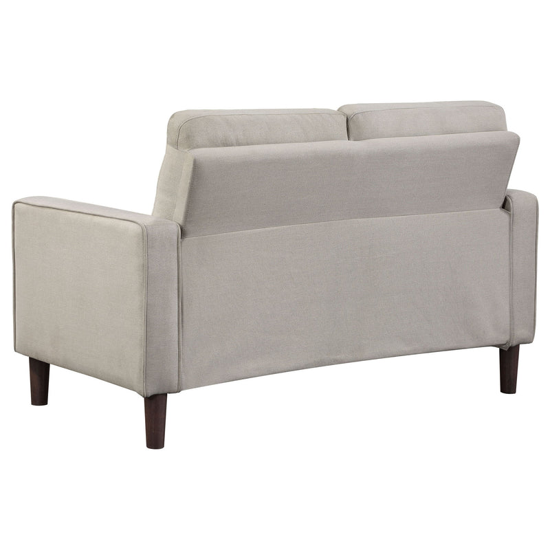 Harvey - Tufted Loveseat With Track Arm Design