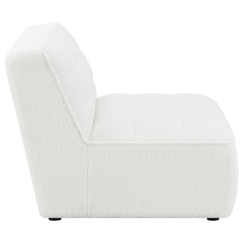 Sunny - Upholstered Armless Chair Natural - Ivory