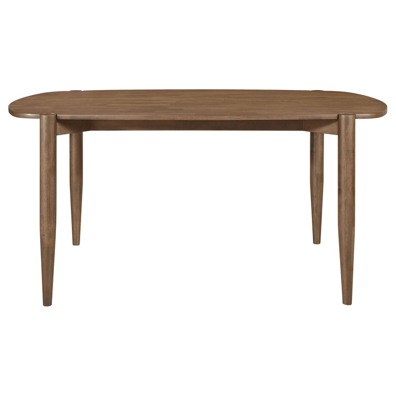 Whisten - Dining Set With Rounded Tabletop And Upholstered Chairs