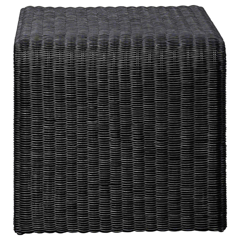 Cahya 3-piece Rattan Coffee and End Table Set Black