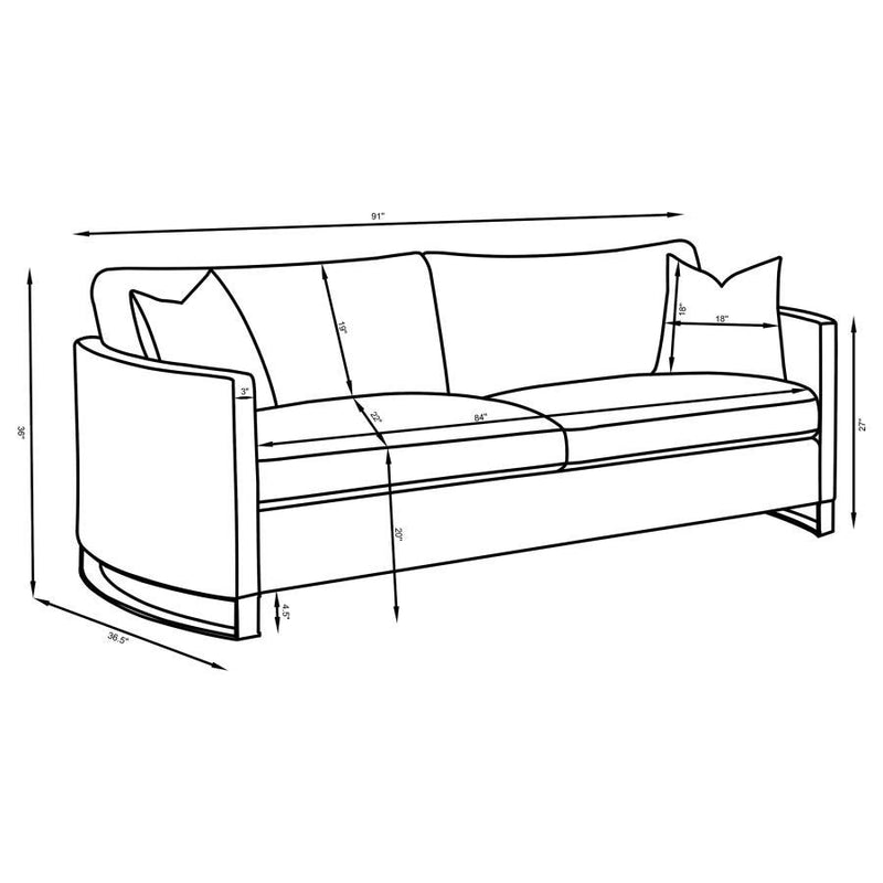 Corliss - Upholstered Arched Arm Sofa