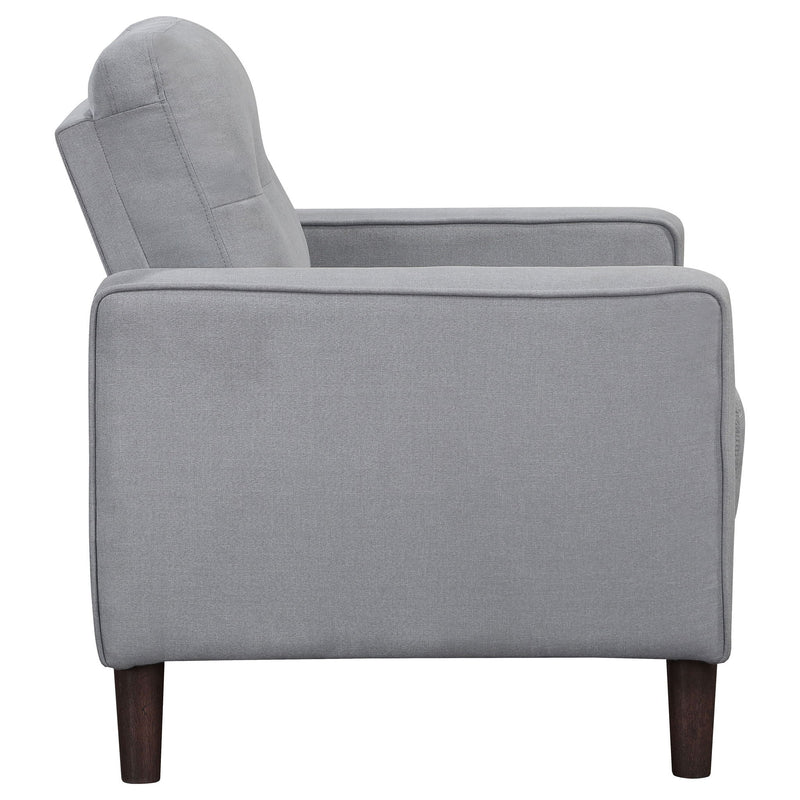 Harvey - Upholstered Tufted Accent Chair - Gray