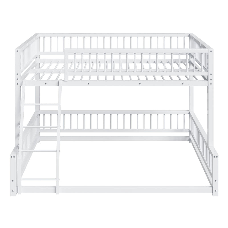 Bunk Bed With Ladder And Safety Guardrails