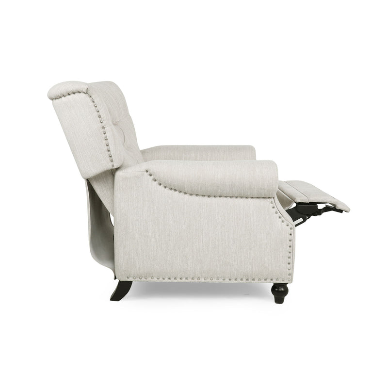 Welch - Contemporary Tufted Pushback Recliner - Beige