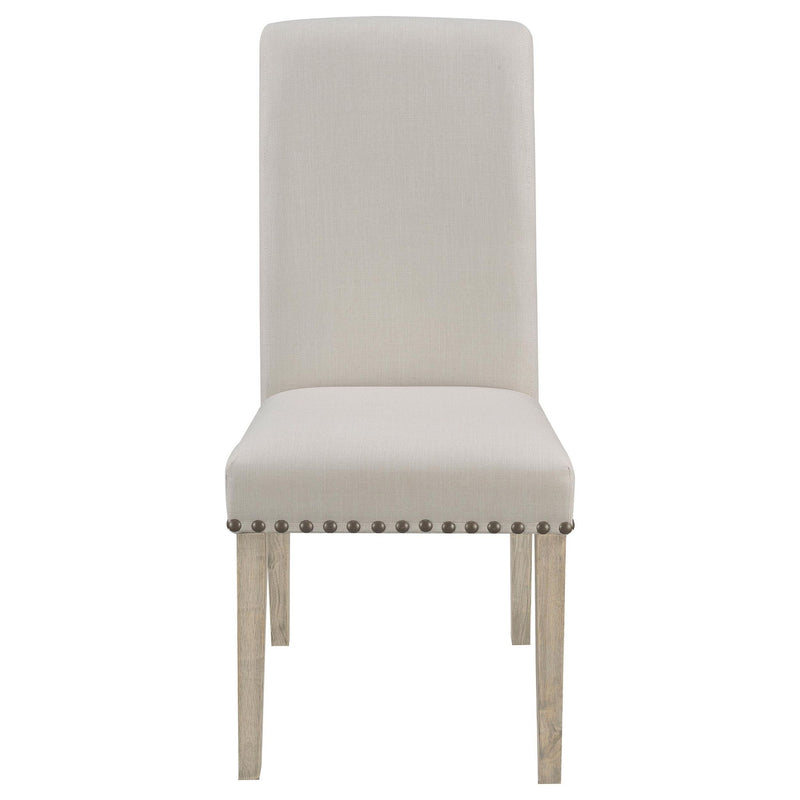 Salem Fabric Upholstered Dining Side Chair Beige (Set of 2)