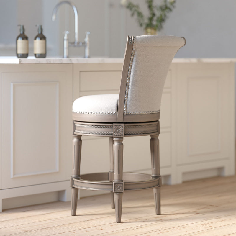 Swivel Barstool With High-Back
