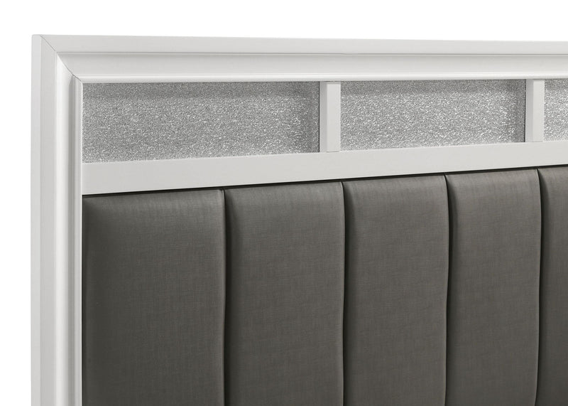 Barzini Wood Eastern King Panel Bed White