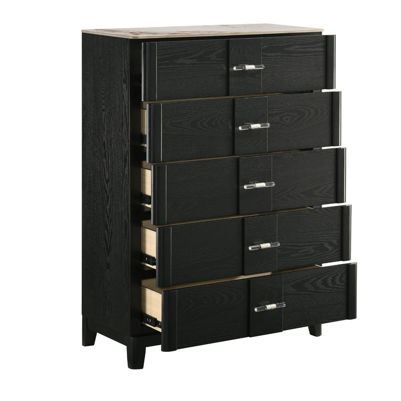 Opel - 5 Drawer Chest - Black