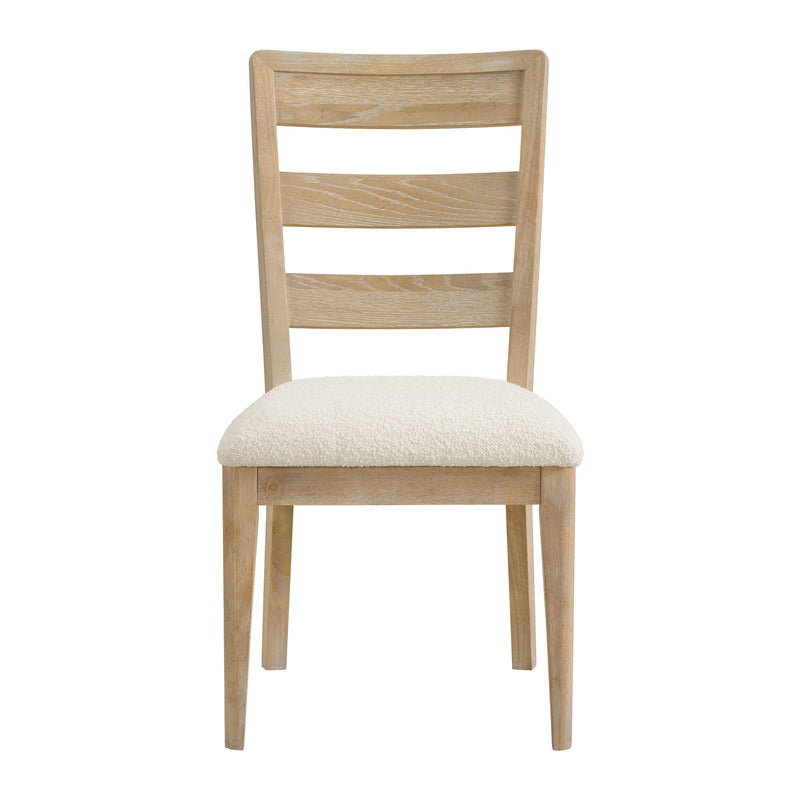 Upholstered Dining Chair With Ladder Back Design (Set of 2)