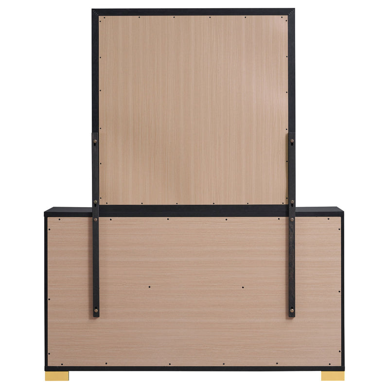 Jeremiah - 6 Drawer Dresser With Mirror - Black