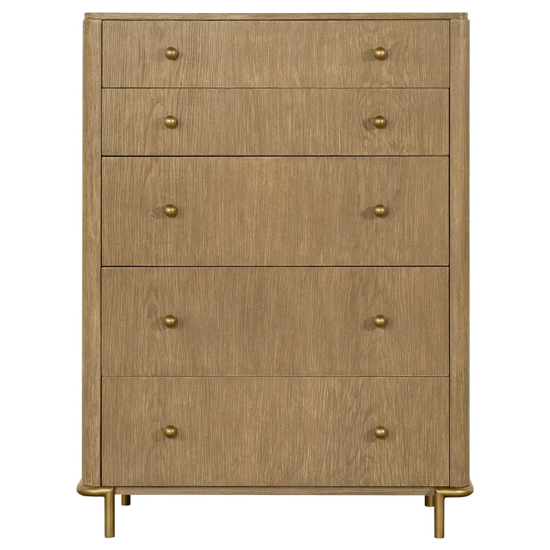 Arini 5-piece California King Bedroom Set Cream and Sand Wash