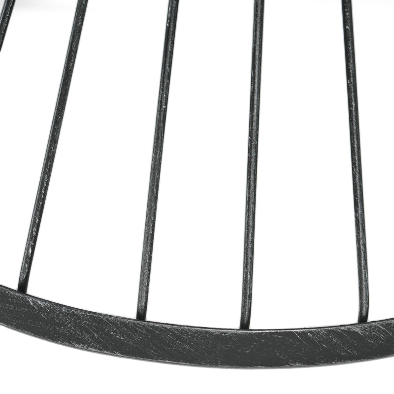Lassen - Modern Outdoor Side Table With Hourglass Design - Matte Black