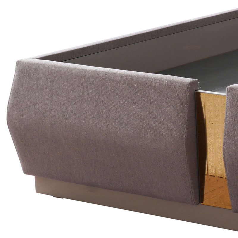 Lorenzo - King Size Tufted Upholstered Bed - Gray