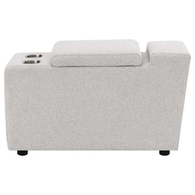 Collins - Upholstered Modular Storage Console - Gray