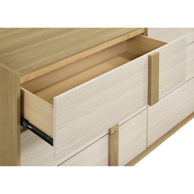 Lincoln - 4 Piece Queen Bedroom Set With LED Lighting - Natural