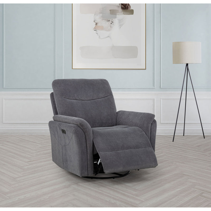 Beacon - Power Swivel Recliner With USB Charging And Adjustable Recline