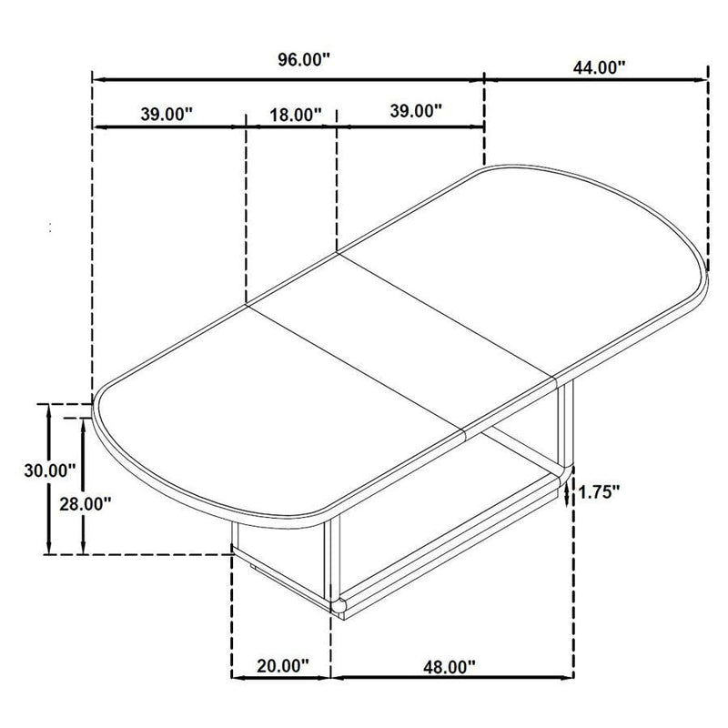 Leandro - 9 Piece Rectangular Dining Table Set - Cream / Burnished Black