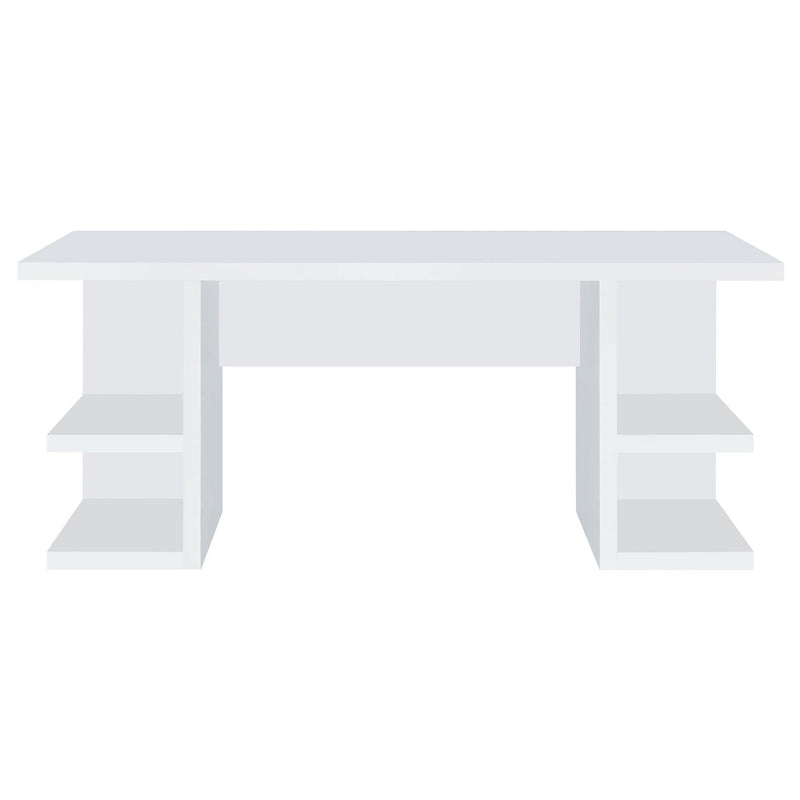 Alice 71-inch 4-shelf Engineered Wood Writing Desk White