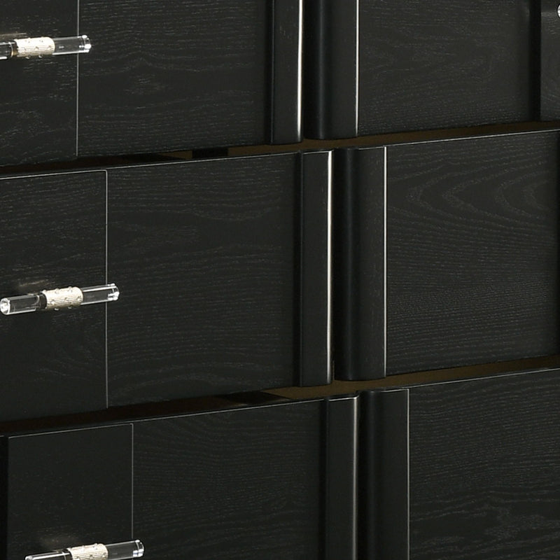 Opel - 6 Drawer Dresser - Black