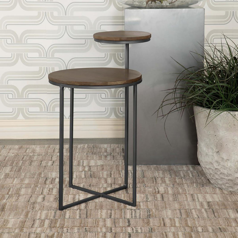 2 Tier Accent Table - Brown