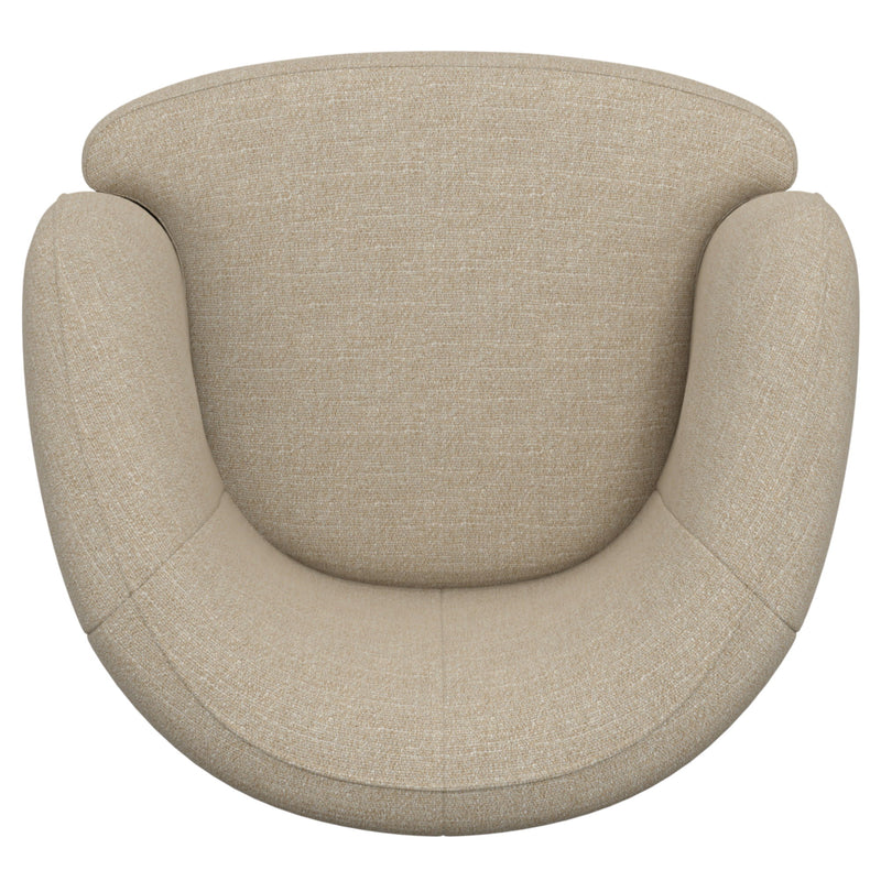 Swivel Accent Chair With Sculptural Base