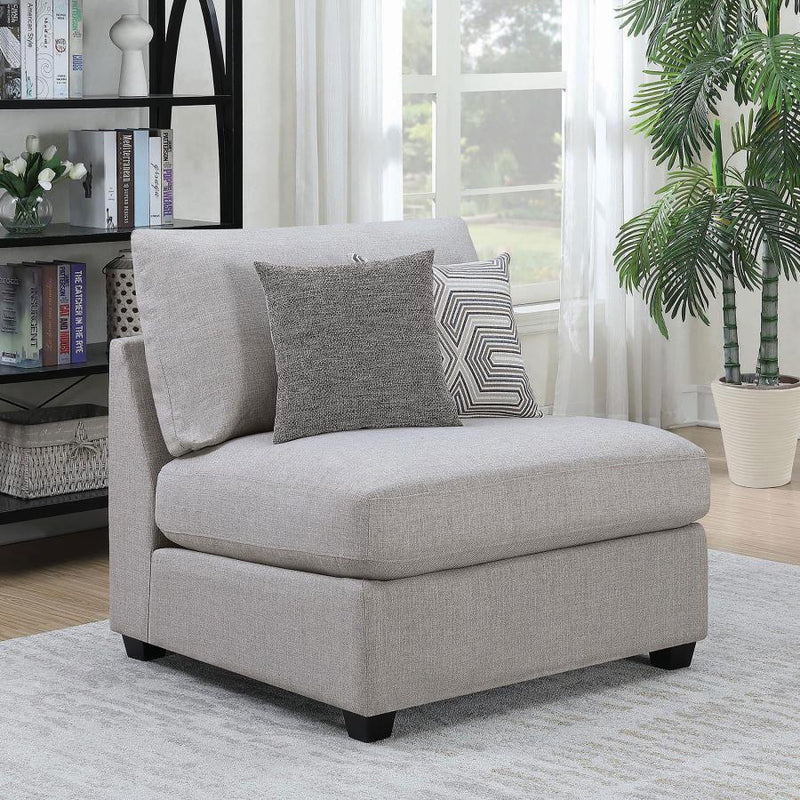 Cambria - Upholstered Armless Chair - Gray