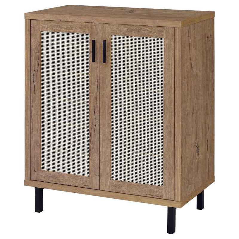Teller - 2-Door Shoe Storage Cabinet - Natural Oak