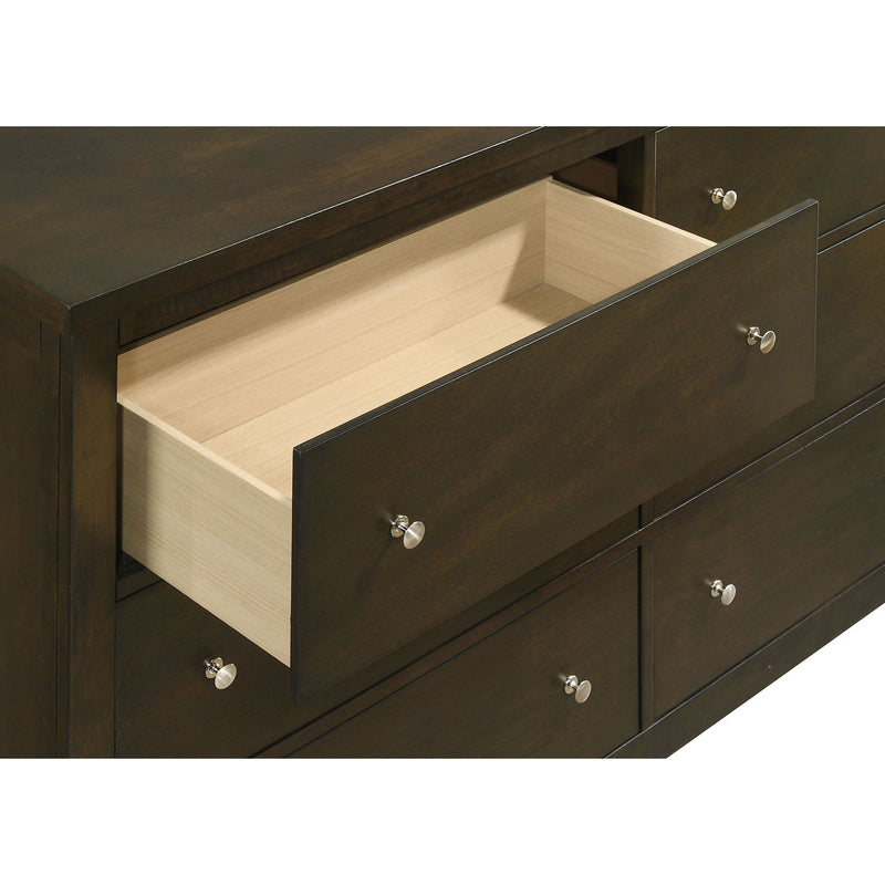 Clement - 6 Drawer Dresser With Mirror - Dark Coffee