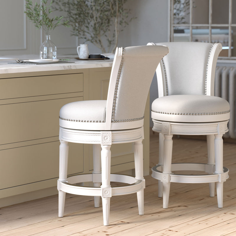 Swivel Barstool With High-Back