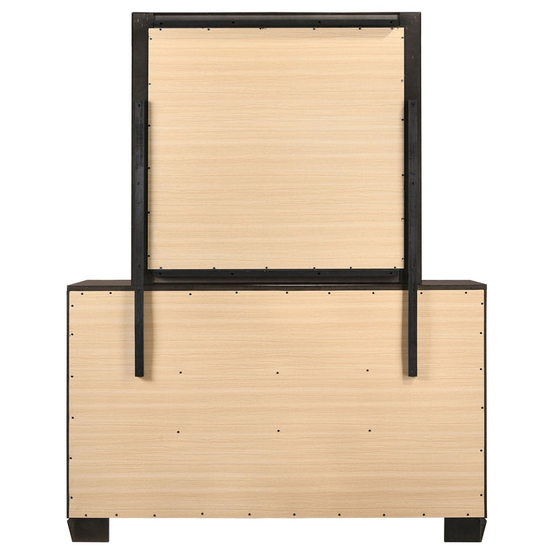 Holmgren - 6 Drawer Dresser With Mirror - Dark Coffee