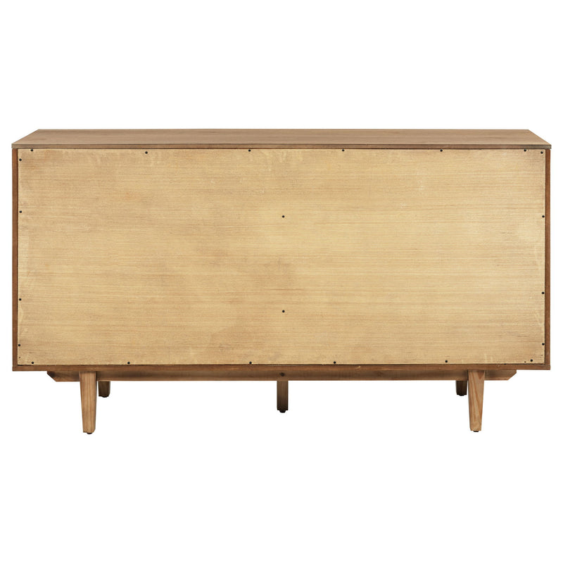 4 Door Sideboard With Dual Drawers - Natural