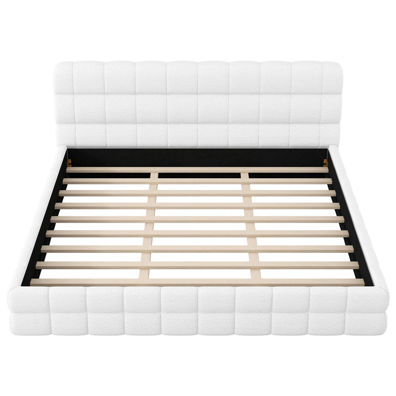 Upholstered Platform Bed With Headboard
