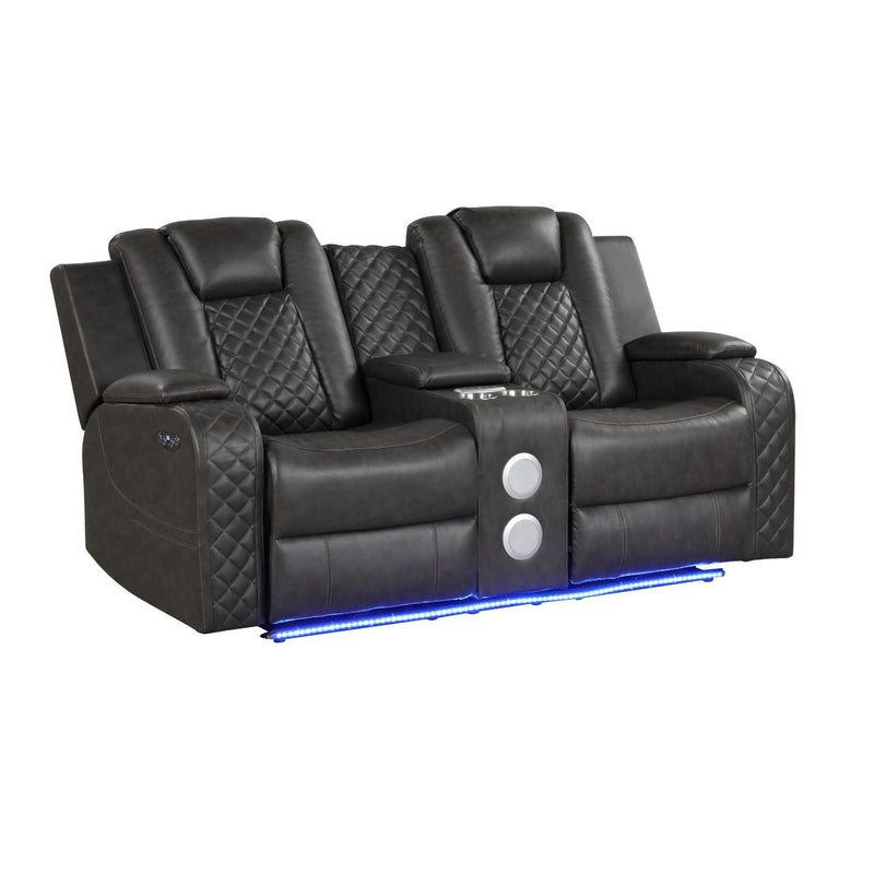 Benz - LED & Power Recliner With Adjustable Headrests And Ambient LED Lighting