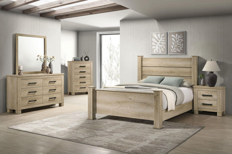 Oakglen 55-inch Queen Panel Bed Weathered Oak