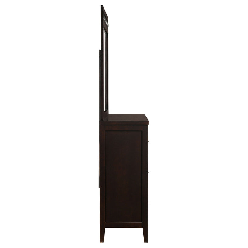 Lakewood - 6 Drawer Dresser With Mirror - Cappuccino
