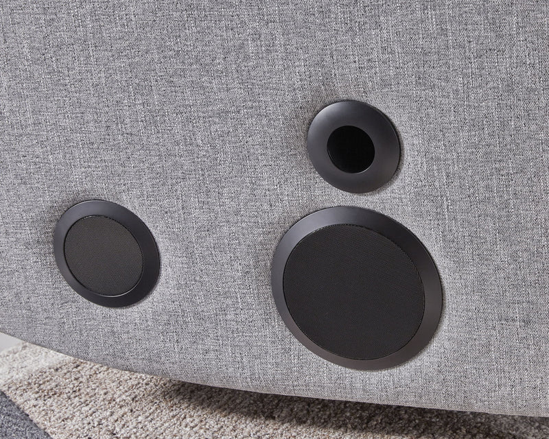 Pineland - Glider Power Recliner With Audio System - Pewter