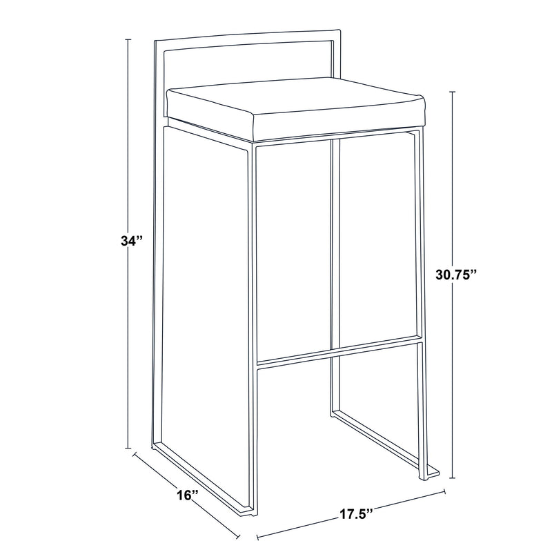 Fuji - Contemporary Stackable Design Barstool