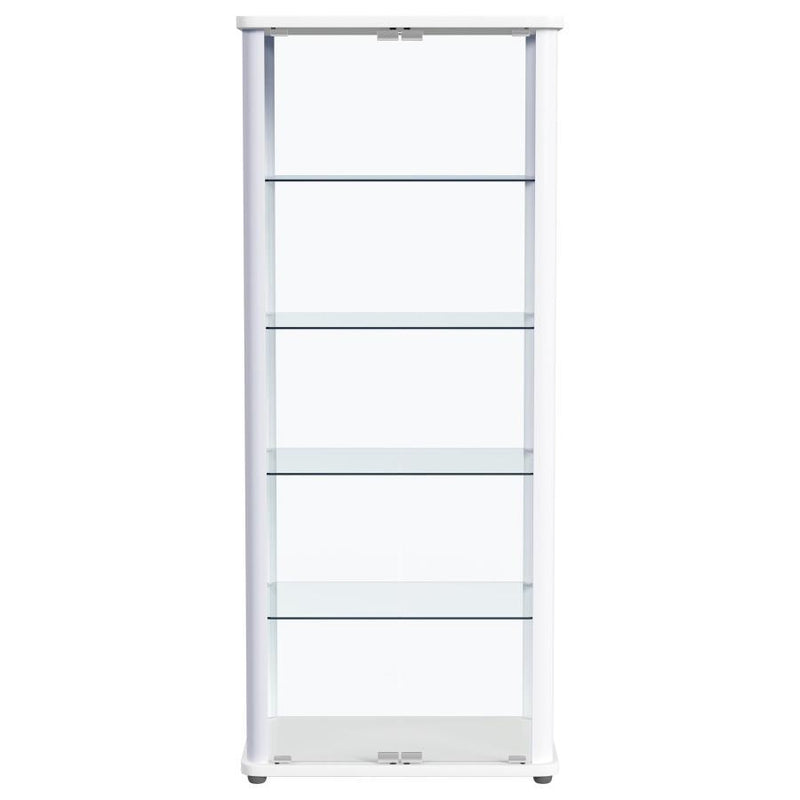 Aero - 5-Shelf Display Curio Cabinet With Led Lighting