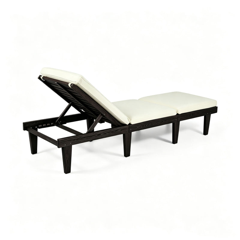 Ariana - Chaise Lounge With Cushion For Outdoor - Black