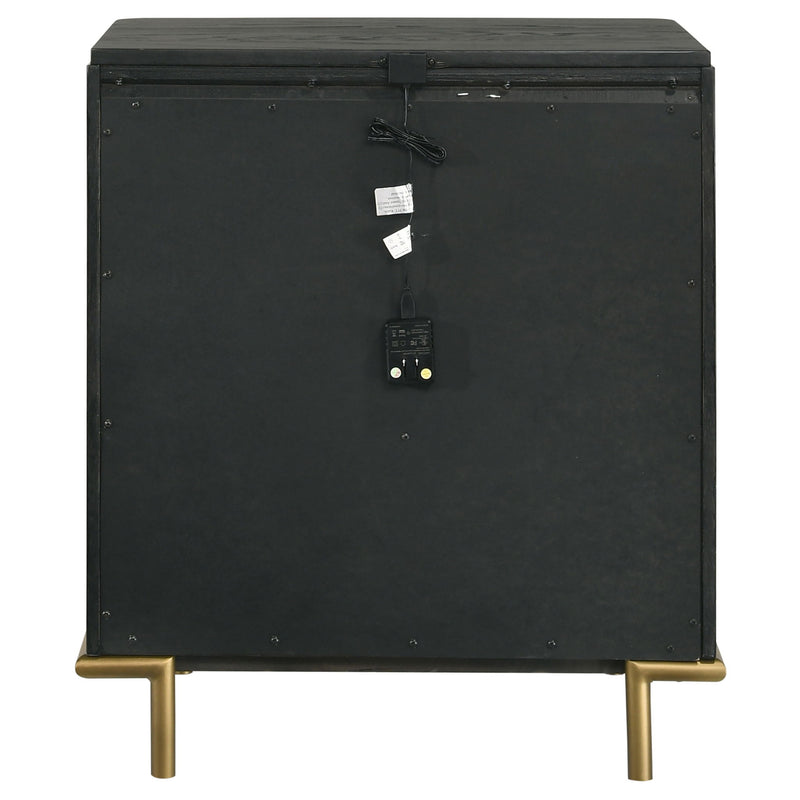 Anser - 3 Drawer Nightstand - Black