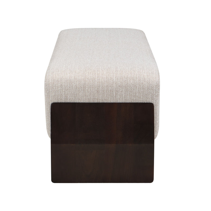 Bench With Thick Soft Cushions For 3 People - Brown / Beige