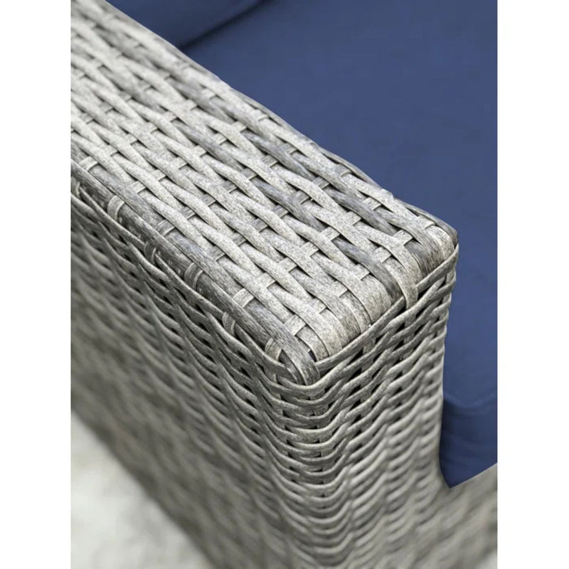 Outdoor Loveseat With Durable Frame And Cushions - Gray Mix