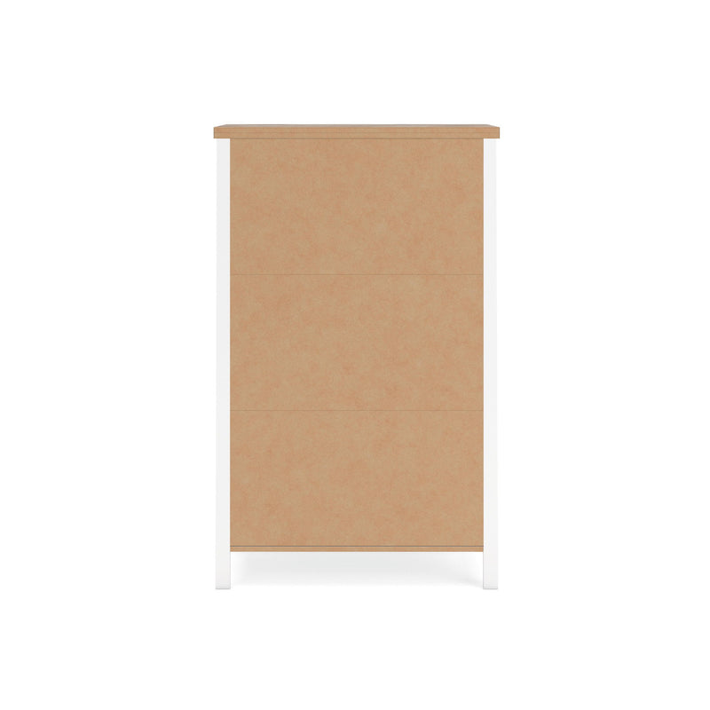 Kerisden - Five Drawer Chest - White / Brown