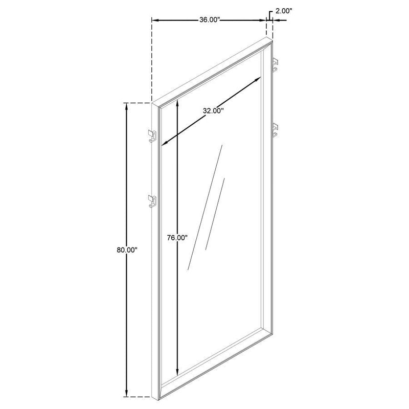 Durango - Full Length Standing Floor Mirror - Washed Oak