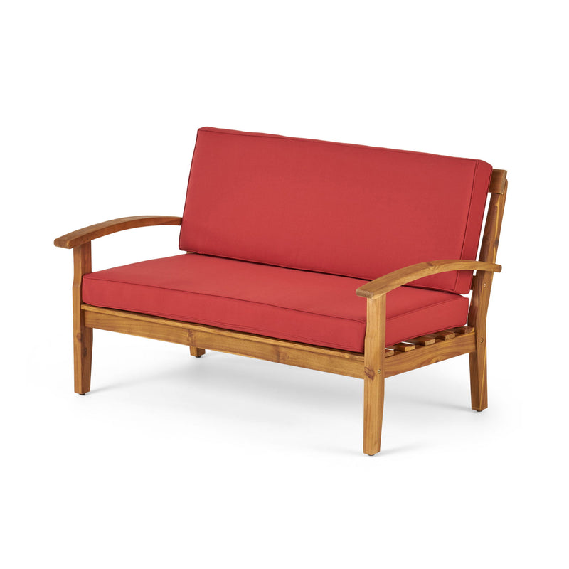 Outdoor Chat Set With Coffee Table And Loveseat