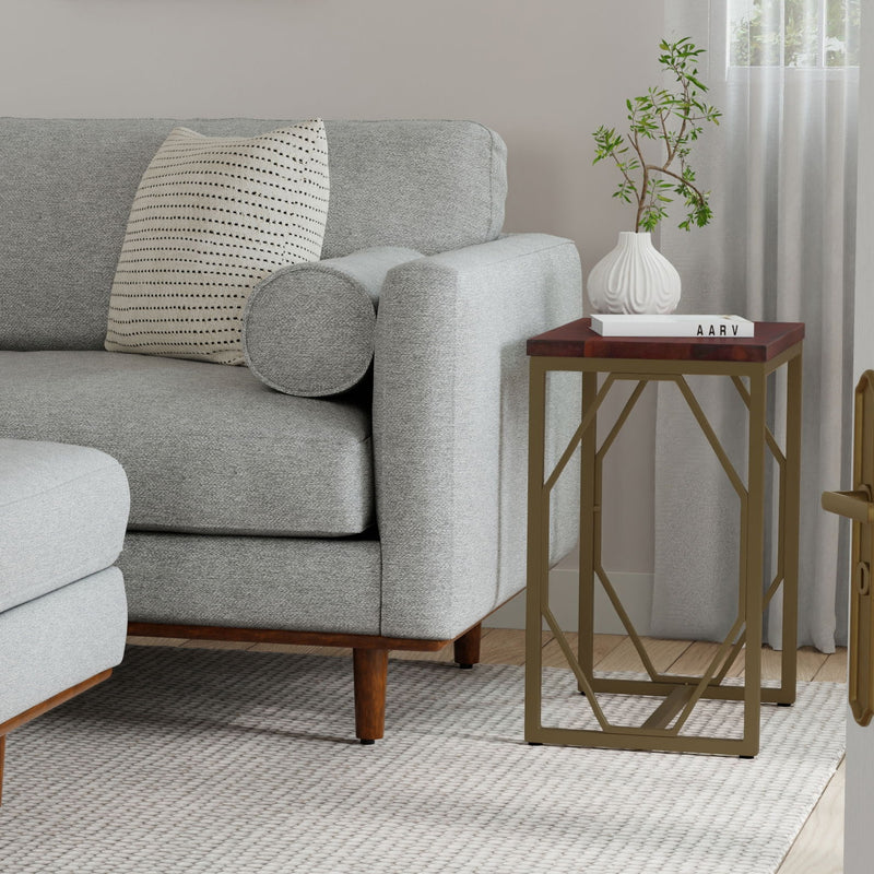 Selma - Handcrafted Metal And Wood Accent Table