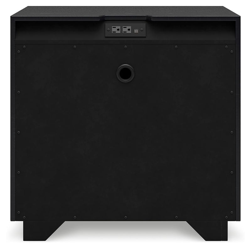 Londer - Two Drawer Night Stand - Black