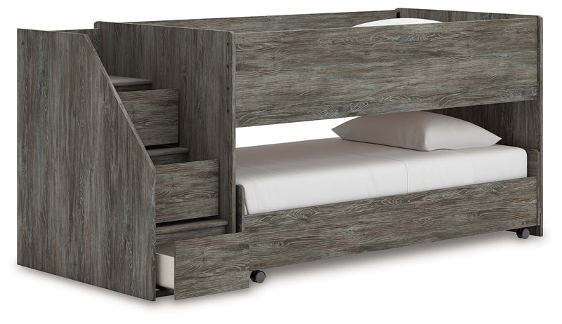 Frandern - Twin Over Twin Loft Bed - Gray