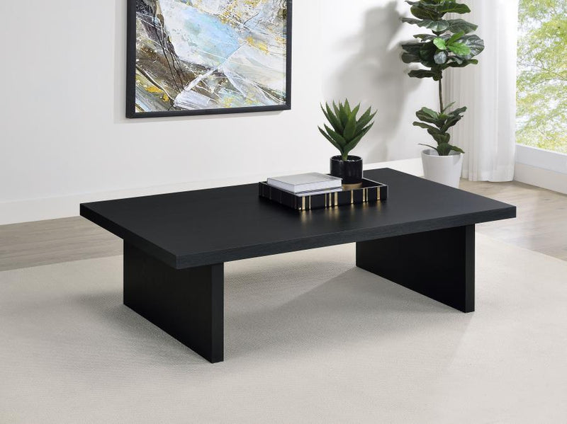 Max - Rectangular Engineered Laminate Coffee Table - Black