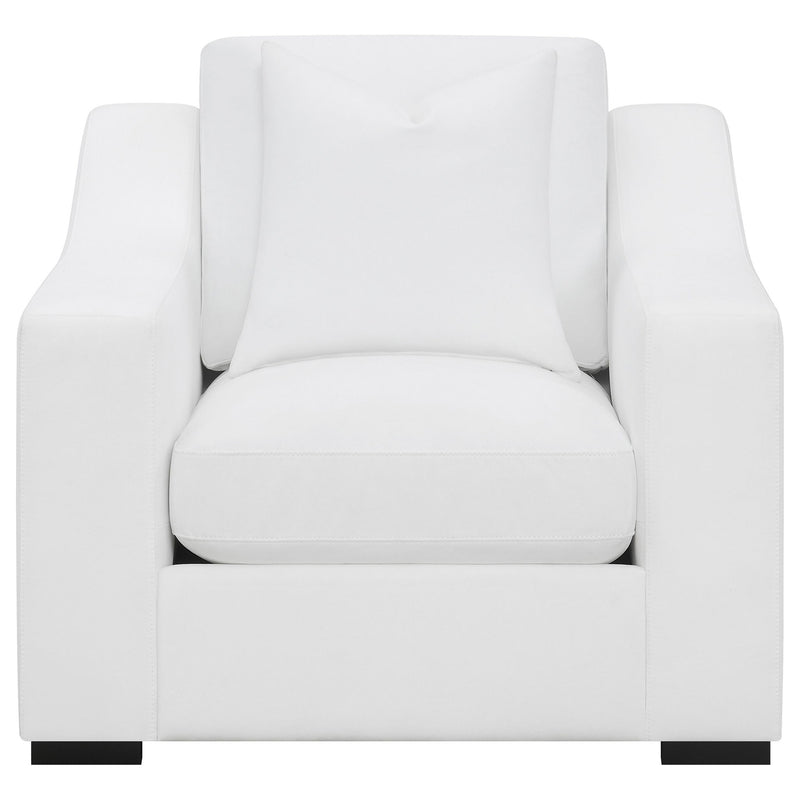 Chelan - Upholstered Sloped Arm Accent Chair - White